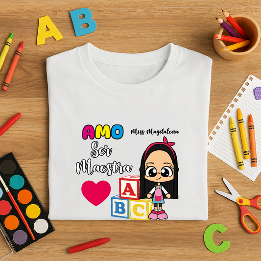 Polo Amo Ser Maestra – Bloques ABC