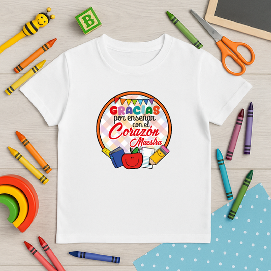 Polo Maestra con Corazón – Gracias por enseñar